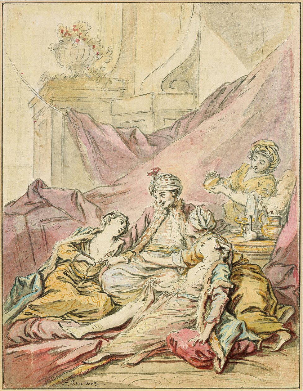 द पाशा इन हिज़ हरम, सीए 1735-1739 द्वारा फ्रांकोइस बाउचर