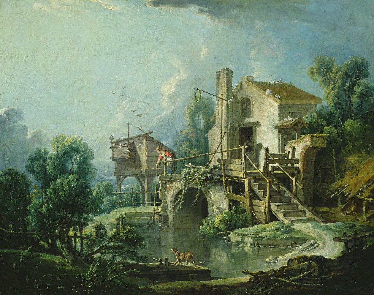चारेंटन, या चारेंटन विंडमिल पर क्विकेंग्रोगेन विंडमिल, c.1750-60 द्वारा फ्रांकोइस बाउचर