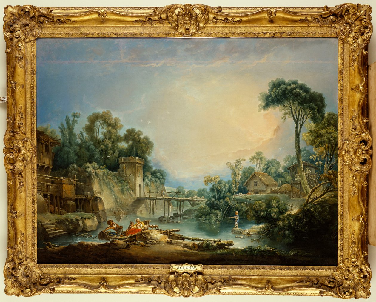 द रस्टिक ब्रिज, c.1756 द्वारा फ्रांकोइस बाउचर