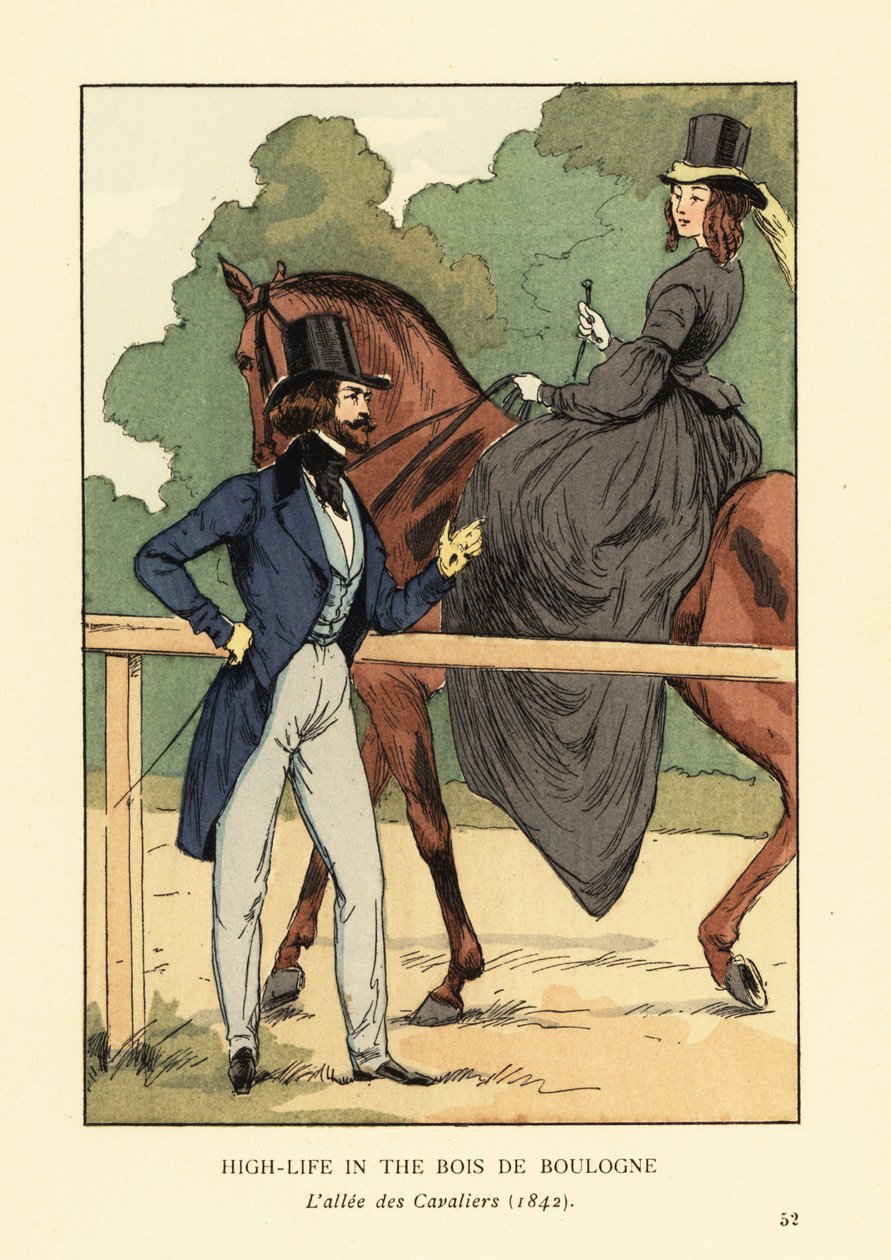 Bois de Boulogne, L'allee des cavaliers . में उच्च जीवन द्वारा फ्रांकोइस कॉर्बोइन