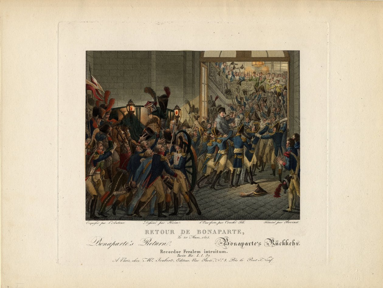 1815 के एल्बा द्वीप से नेपोलियन की वापसी द्वारा फ्रांकोइस जोसेफ हेइम