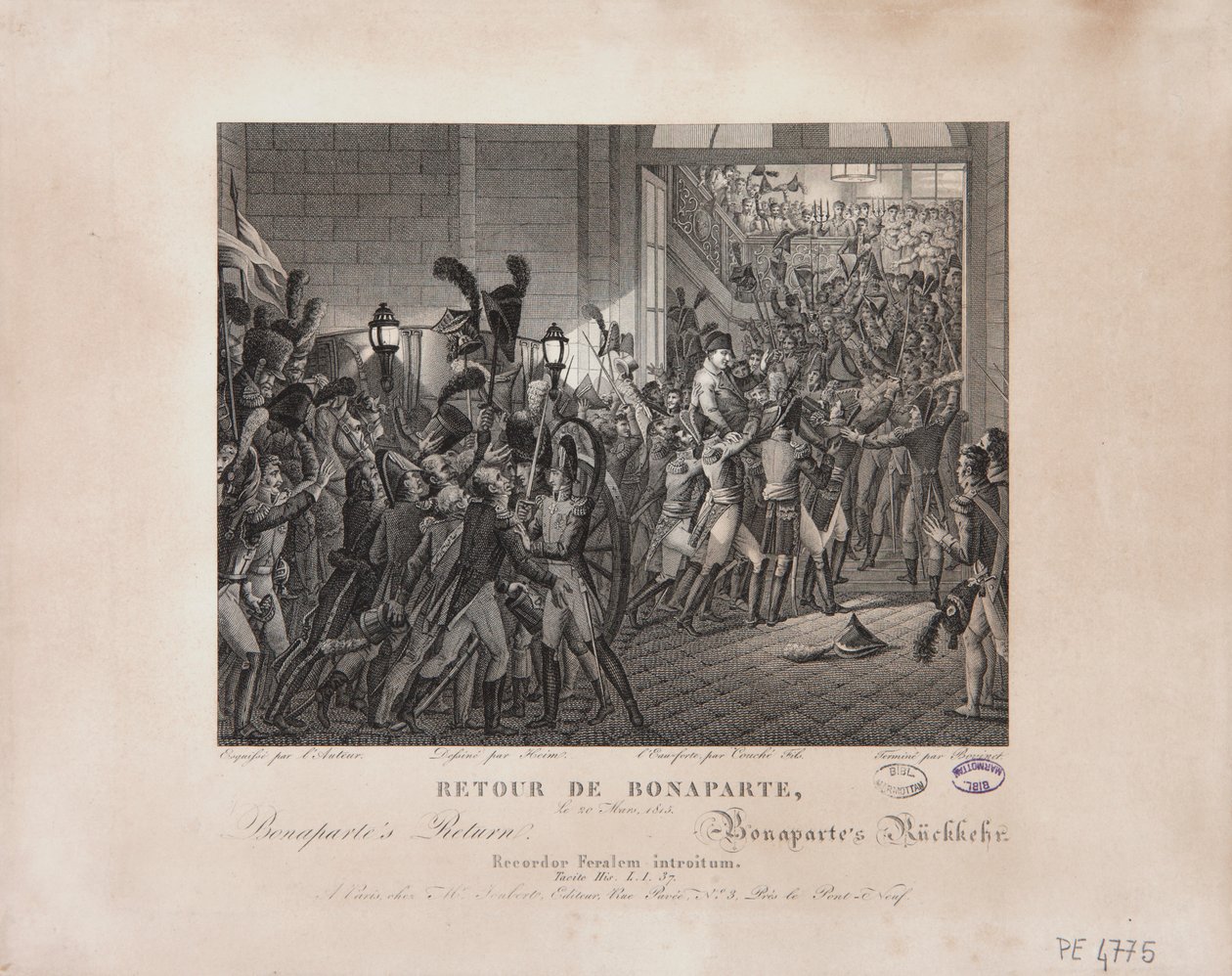 बोनापार्ट की वापसी, 20 मार्च 1815, c.1820 द्वारा फ्रांकोइस जोसेफ हेइम