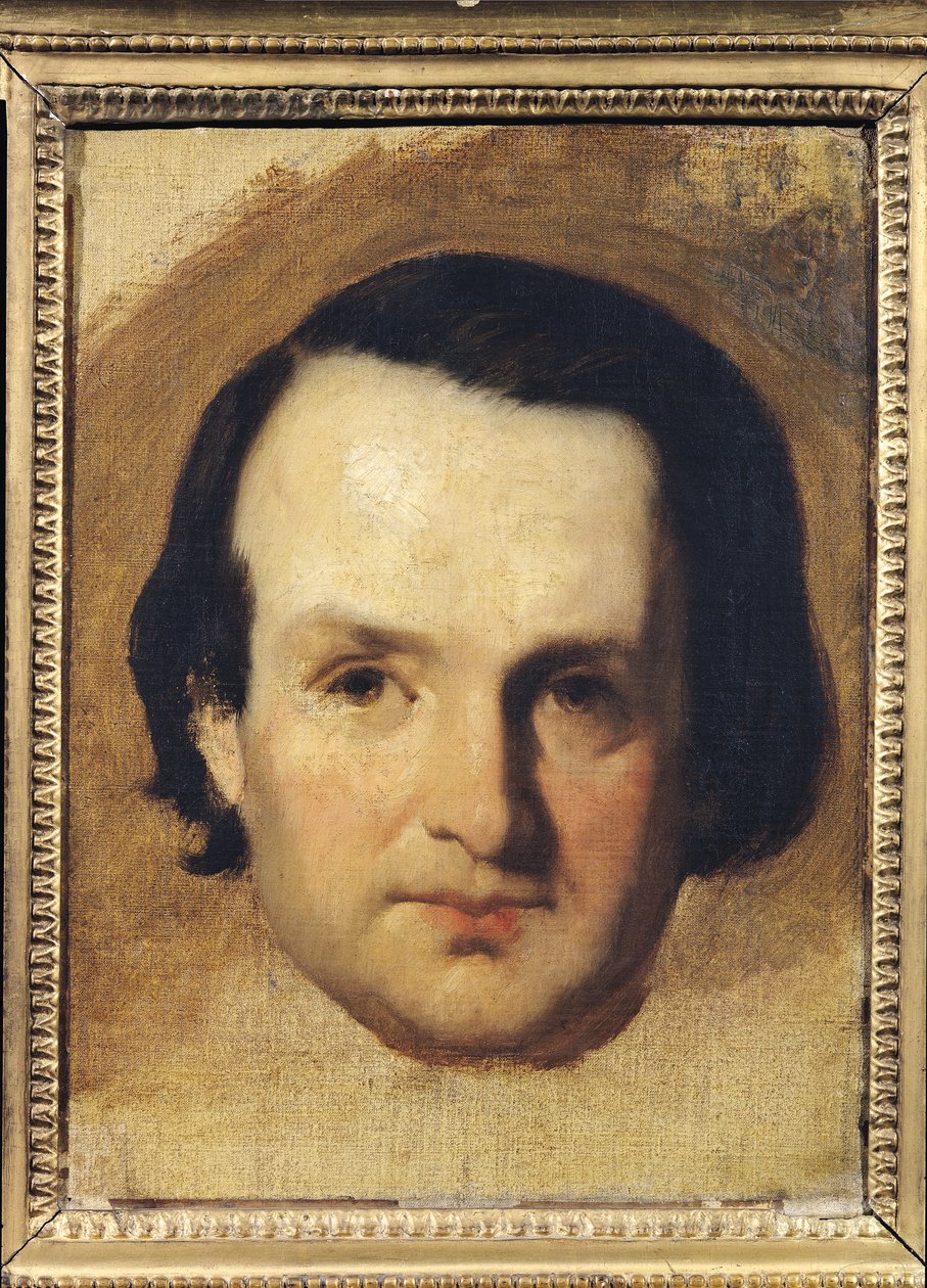 विक्टर ह्यूगो (1802-85) के चित्र के लिए अध्ययन c.1836 द्वारा फ्रांकोइस जोसेफ हेइम