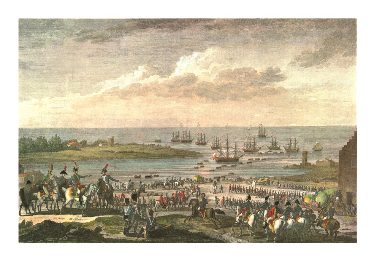 हॉलैंड में अंग्रेजी की शुरुआत, 30 नवंबर 1799, c1850 द्वारा फ़्राँस्वा लुई काउच