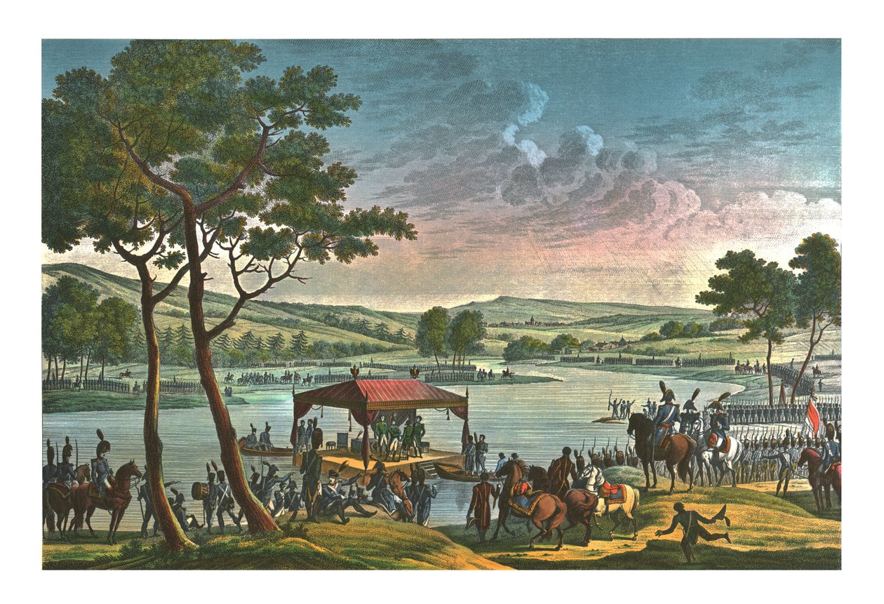 दो सम्राटों की बैठक, 25 जून 1807, c1850 द्वारा फ़्राँस्वा लुई काउच
