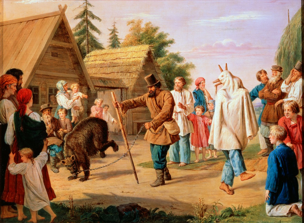 बफून इन ए विलेज, 1857। द्वारा फ़्राँस्वा निकोलस Riss