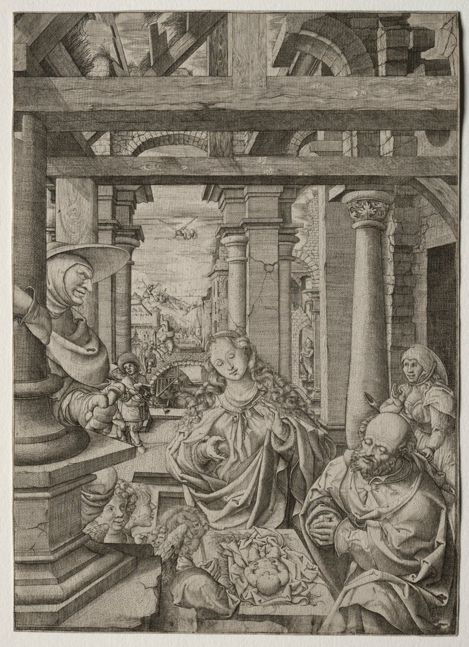 चरवाहे की आराधना, सी. 1522-1525. द्वारा फ़्रांसिस क्रैबे वैन एस्प्लेगेम