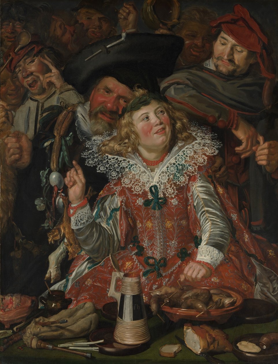 Shrovetide में Merrymakers, ca. 1616-1617। द्वारा फ्राँस हल्स