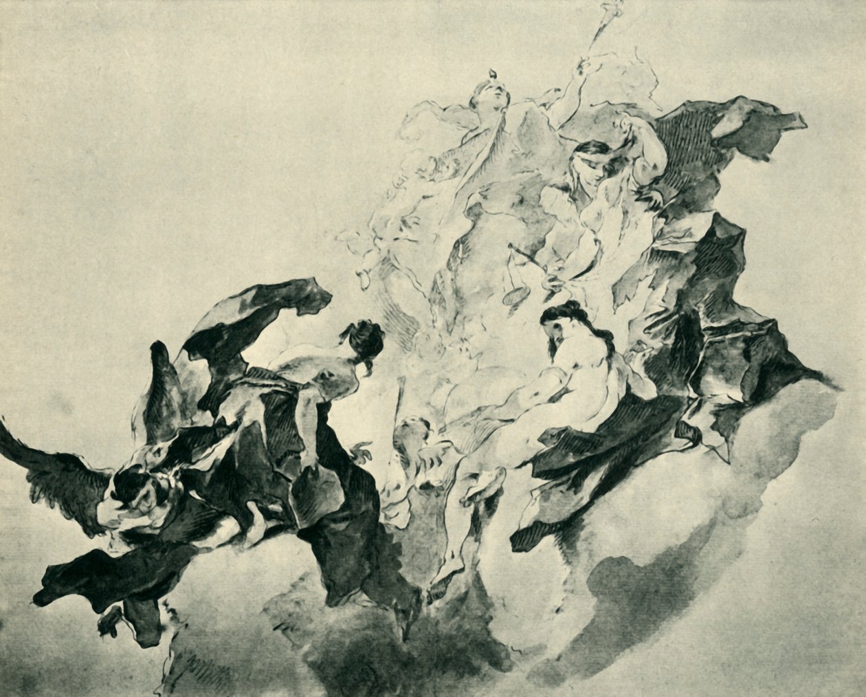 आस्था, न्याय और चित्रकला का रूपक, 1758-1759, 1943। द्वारा फ्रांज एंटोन मौलबर्ट्सच