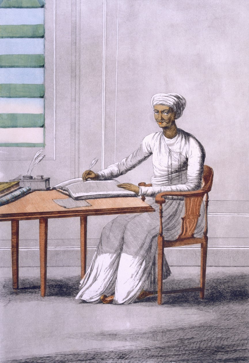 एक कास्टो (क्लर्कसाइड), &39;द हिंदूज़ एंड द डिटेल्स ऑफ़ द कस्टम्स एंड सेरेमनीज़&39;, पब से। 1808-12 (रंगीन नक़्क़ाशी) द्वारा फ्रांज बल्थजार सोल्विनस