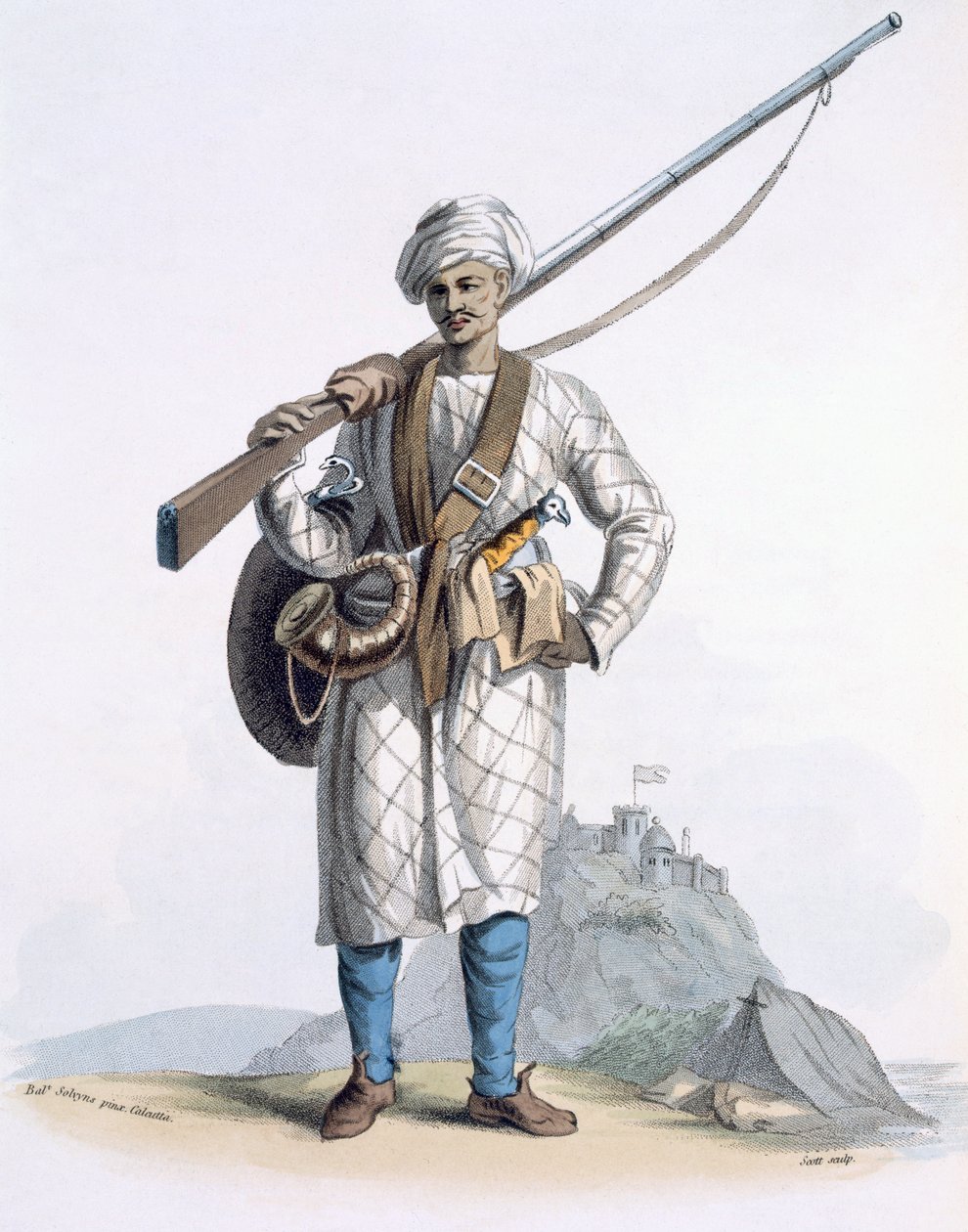 ई। ऑर्मे, 1804 (रंगीन नक़्क़ाशी) द्वारा &39;कॉस्ट्यूम ऑफ़ इंडिया&39; द्वारा फ्रांज बल्थजार सोल्विनस