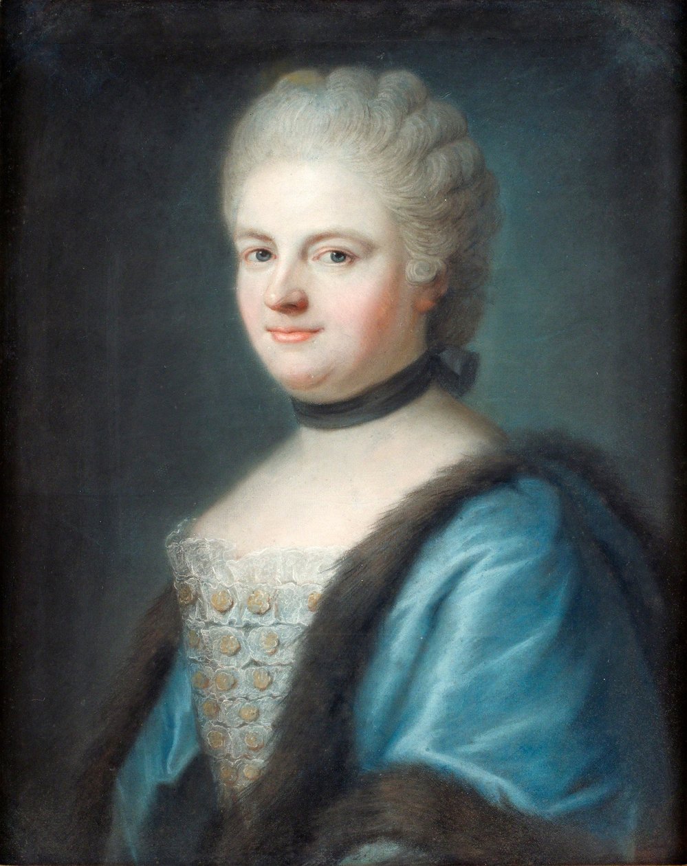 1703-1768, फ्रांस की रानी मैरी लेस्ज़िंस्का का चित्र द्वारा फ्रांज बर्नहार्ड फ्रे