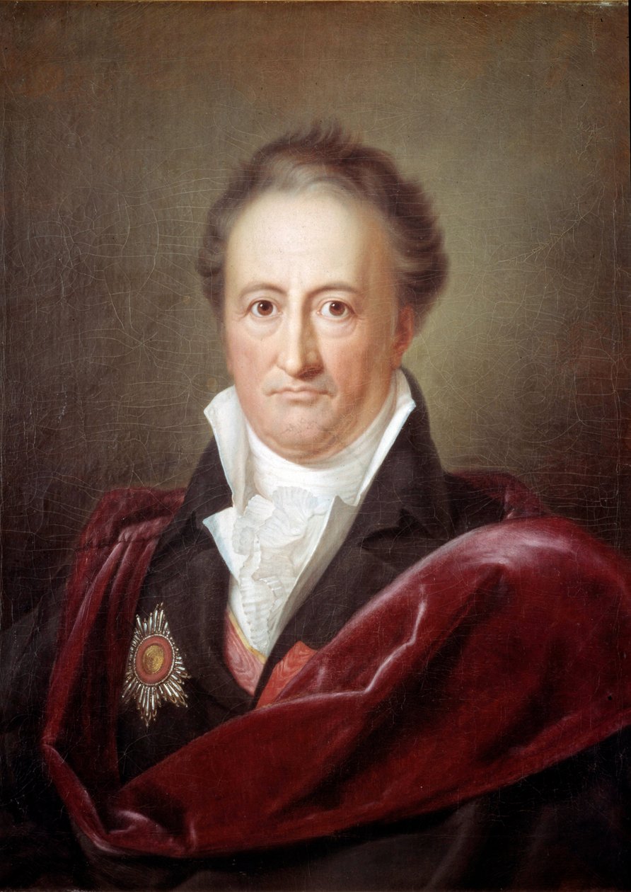 जोहान वोल्फगैंग गोएथे (1749 - 1832), जर्मन लेखक का पोर्ट्रेट। फ्रांज वैन कुगेलगेन द्वारा पेंटिंग (1772-1820) द्वारा फ्रांज गेरहार्ड वॉन कुगेलगेन