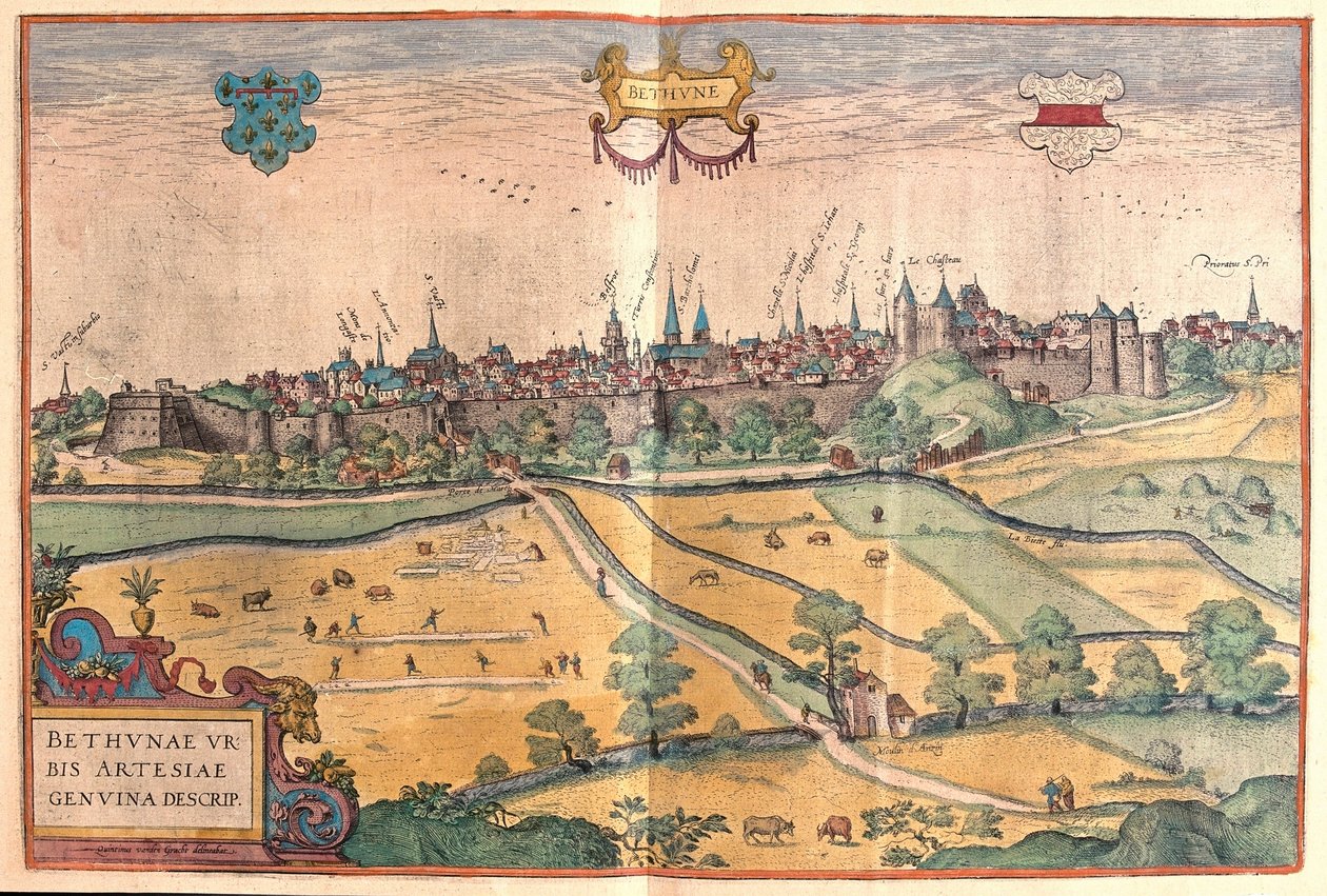 Pas de Calais, फ्रांस में बेथ्यून (उत्कीर्णन) द्वारा फ्रांज होजेनबर्ग