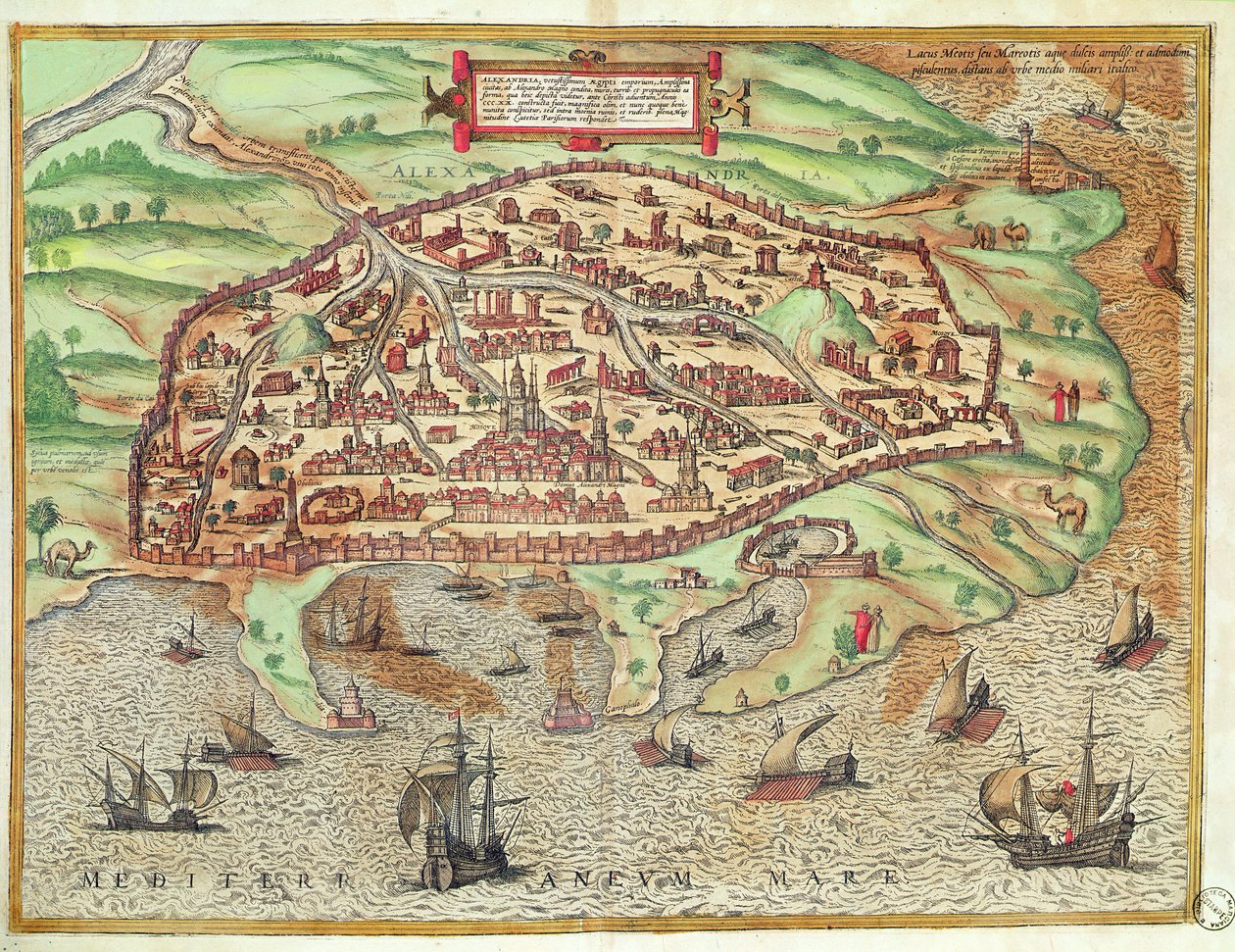 &39;विश्व न्यू यॉर्क में, 1572 से के मानचित्र द्वारा फ्रांज होजेनबर्ग