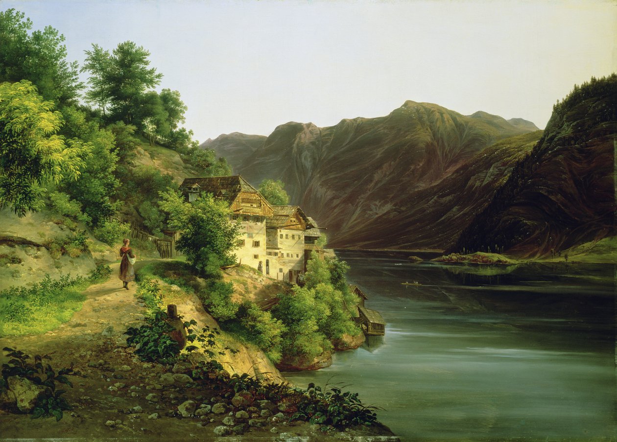 हॉलस्टैटर लेक, 1824 द्वारा फ्रांज II स्टाइनफेल्ड