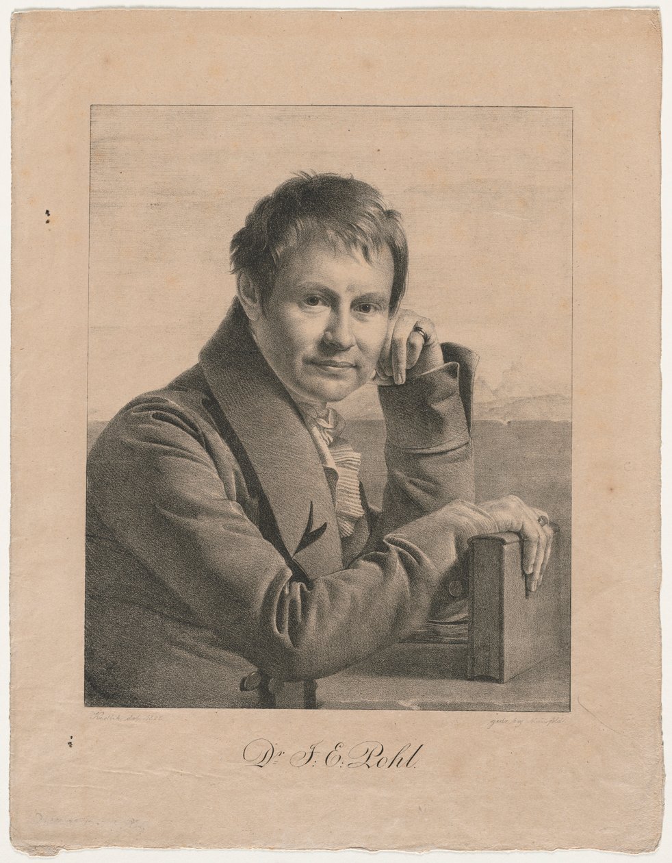 डॉ॰ एफ॰ई॰ पोहल का चित्र, 1825। द्वारा फ्रांज कडलिचो