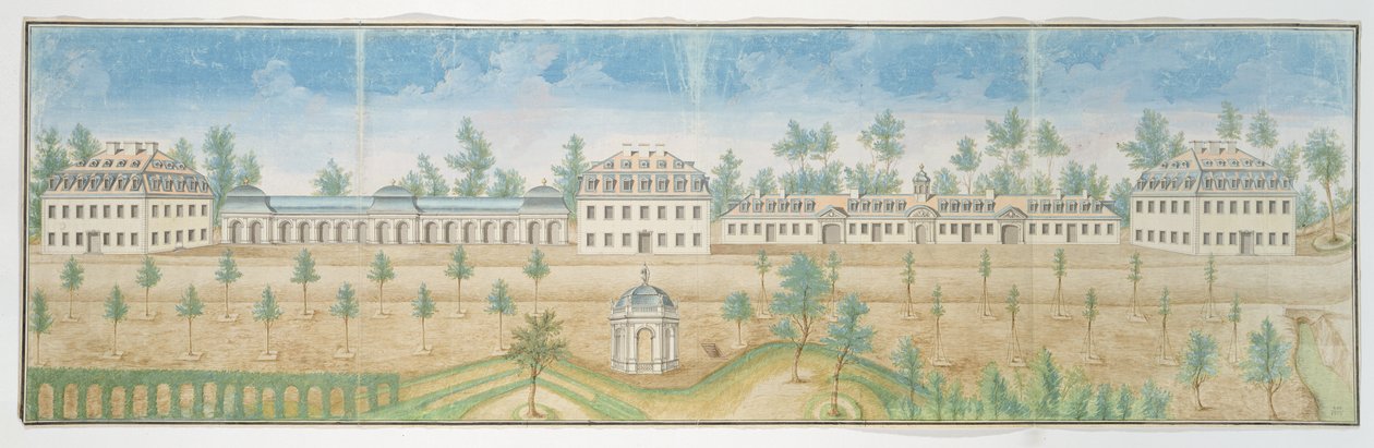 Wilhelmsbad (wc और पेंसिल कागज पर) द्वारा फ्रांज लुडविग कैंक्रिन