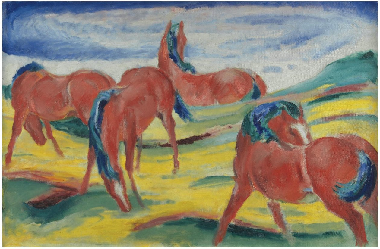 चराई के घोड़े III, 1910 द्वारा फ्रांज मार्क