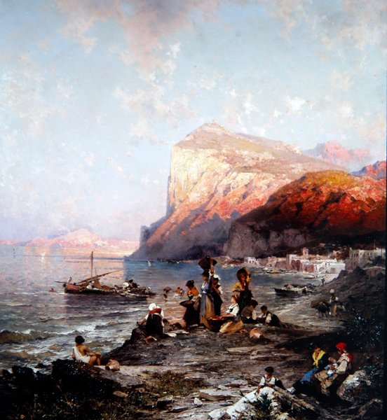 कैपरी, c.1870 (कैनवास पर तेल) द्वारा फ्रांज रिचर्ड Unterberger