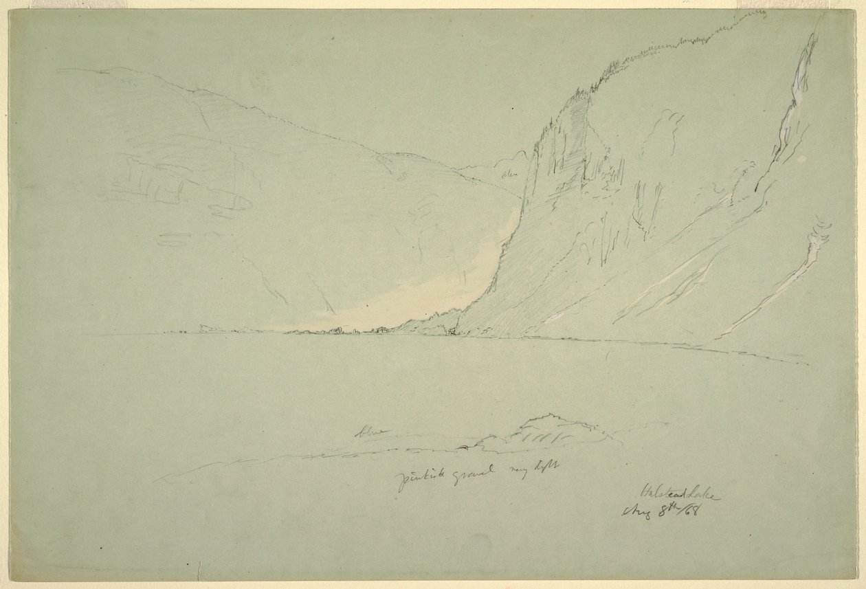 5 अगस्त, 1868 को ऑस्ट्रिया के पास ड्राइंग, परिदृश्य द्वारा फ्रेडरिक एडविन चर्च