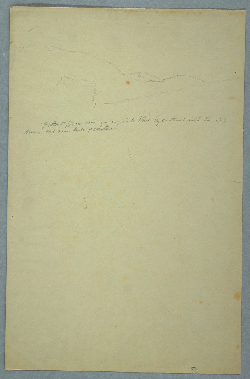 ड्राइंग, एक पहाड़ी पैनोरमा का भाग, 1860–70 द्वारा फ्रेडरिक एडविन चर्च