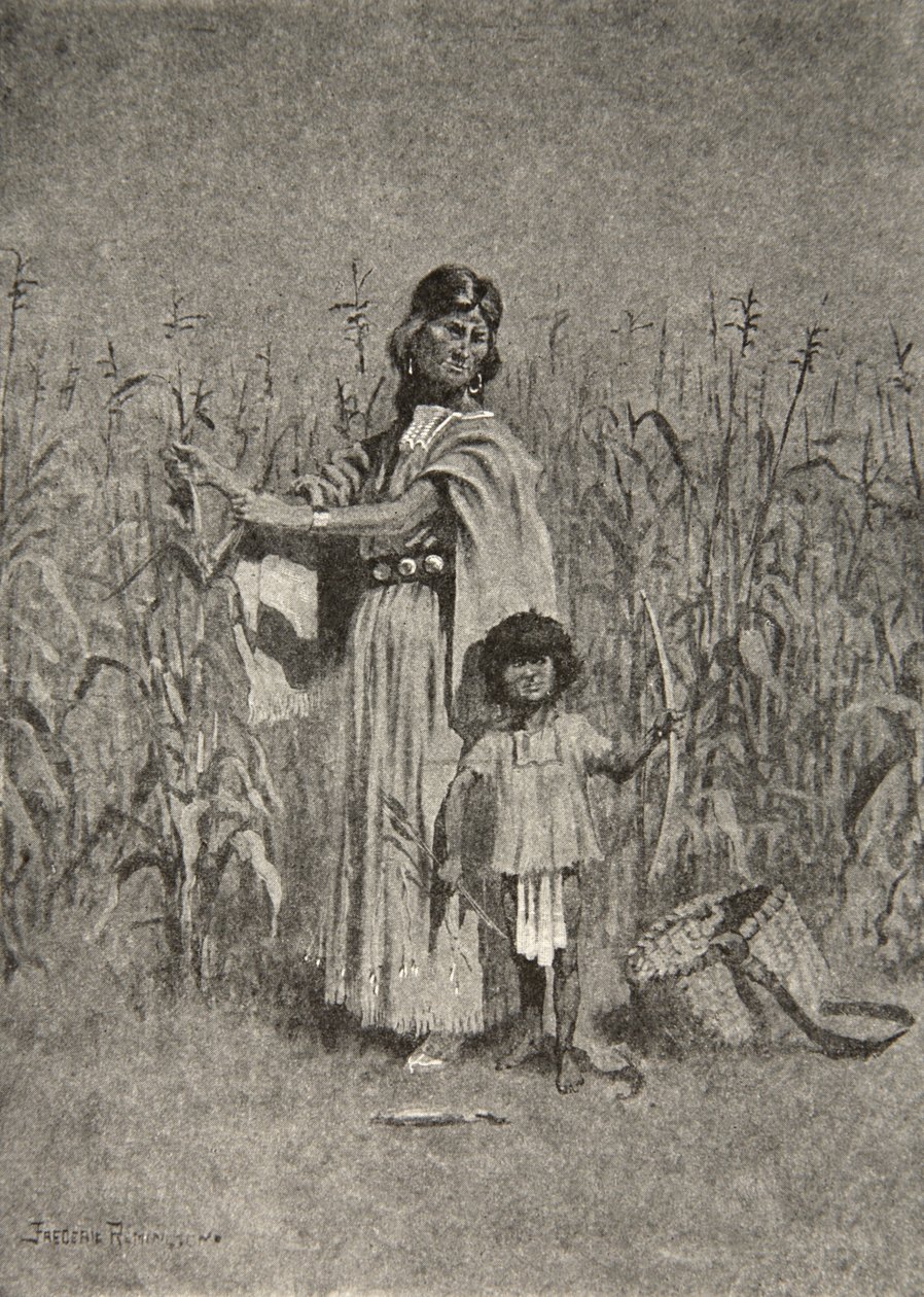 &39;दो महिलाओं ने शरद ऋतु में, जो हेनरी वड्सवर्थ लॉन्गफेलो (1807-82), पब द्वारा हियावथा के गीत से, कटाई के पीले पतियों को छीन लिया। जॉर्ज जी। हैरप अंड कंपनी लिमिटेड, 1911 द्वारा द्वारा फ्रेडरिक रेमिंगटन