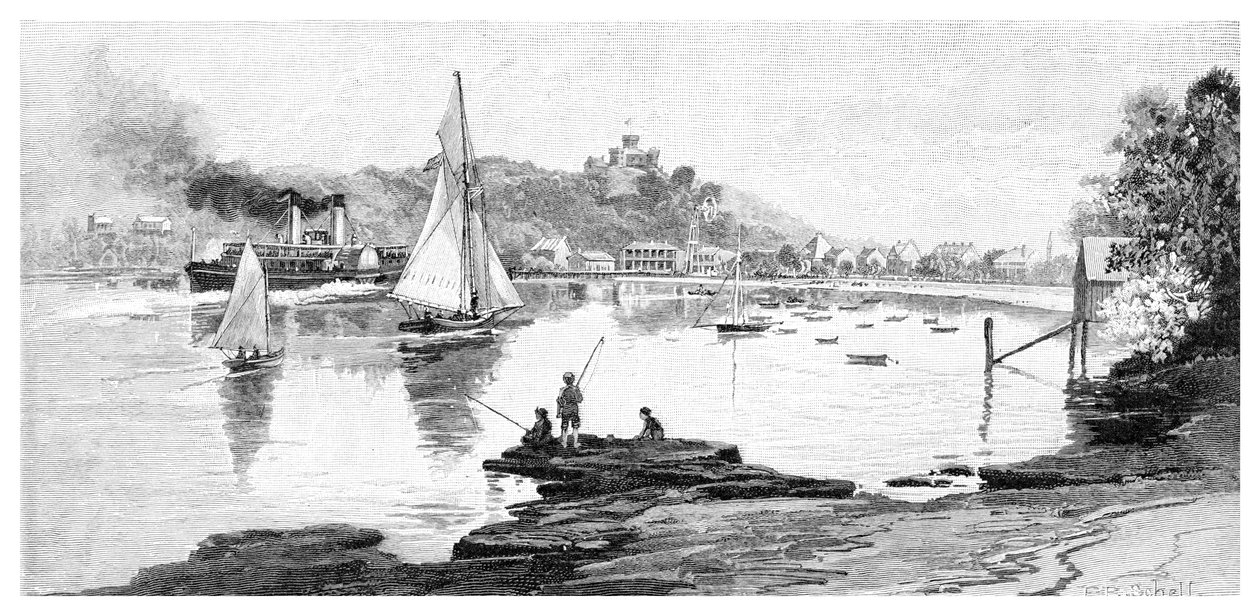 मैनली बीच, सिडनी, न्यू साउथ वेल्स, ऑस्ट्रेलिया, 1886। द्वारा फ्रेडरिक बी