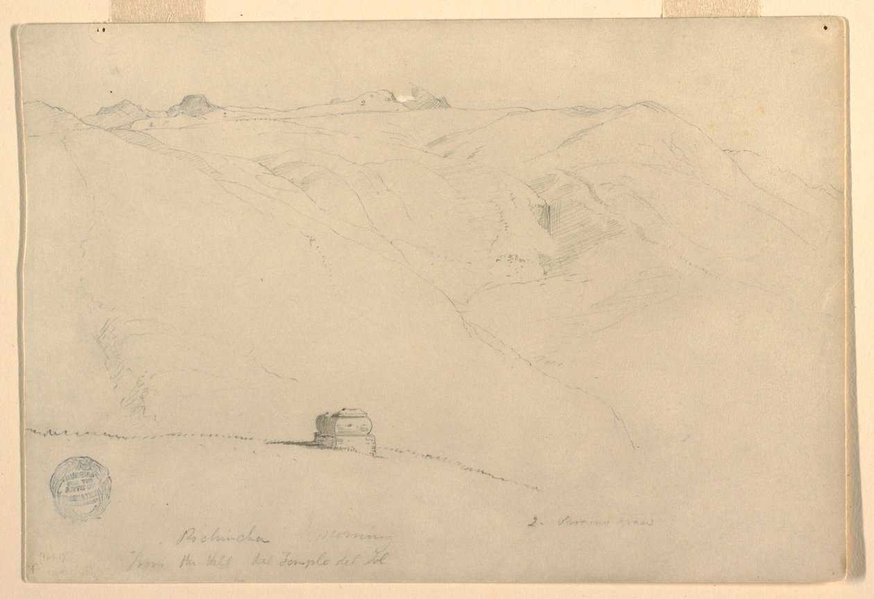 Pichincha, सुबह, सूर्य के मंदिर, क्विटो, इक्वाडोर, जून 1857 से द्वारा फ्रेडरिक एडविन चर्च