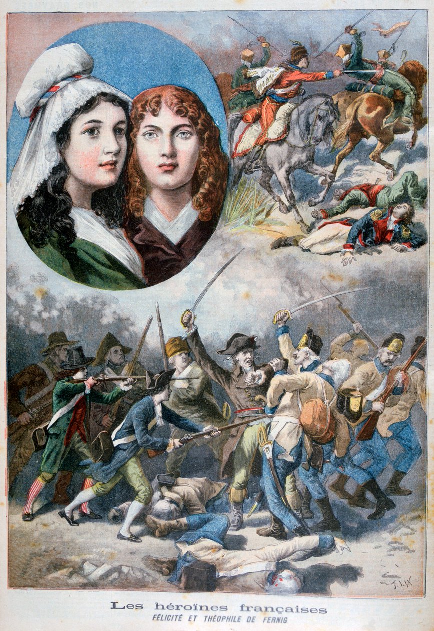 फेलिसाइट और थियोफाइल डी फर्निग, फ्रेंच नायिकाएं, 1792, 1894 द्वारा फ्रेडरिक लिक्स