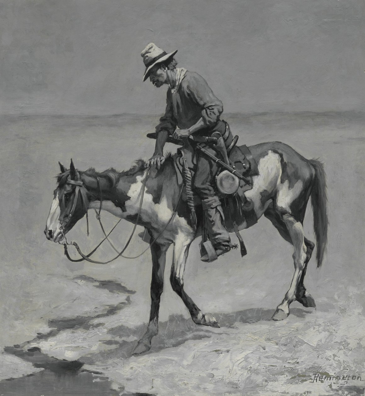 एक टेक्सास पोनी, 1889 (रचना मंडल पर तेल) द्वारा फ्रेडरिक रेमिंगटन