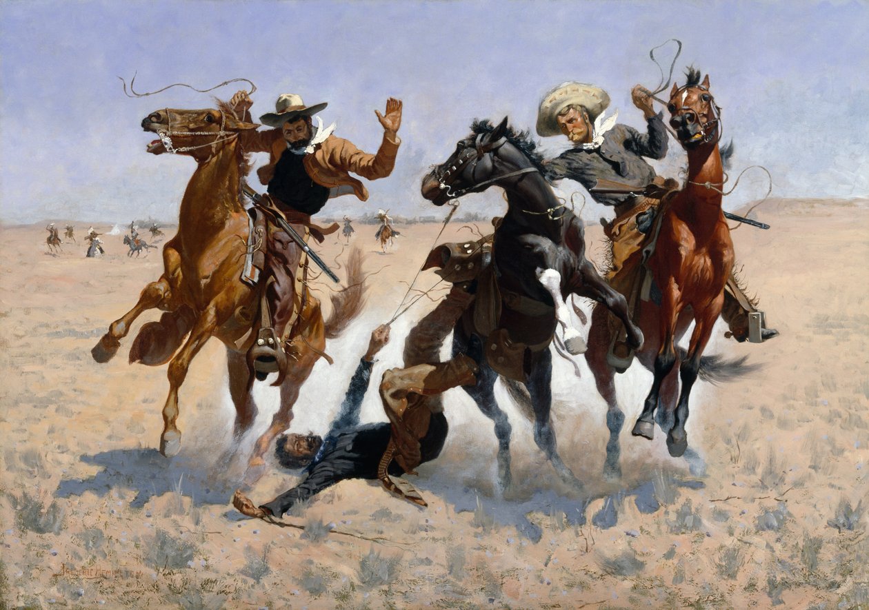 एक कामरेड की सहायता, c.1890 (कैनवास पर तेल) द्वारा फ्रेडरिक रेमिंगटन