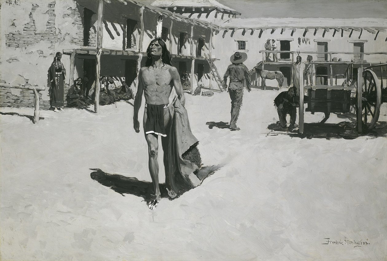 कुछ नहीं लेकिन हंसमुख लगता है चमगादड़ का पीछा किया, c.1900 (कैनवास पर तेल) द्वारा फ्रेडरिक रेमिंगटन