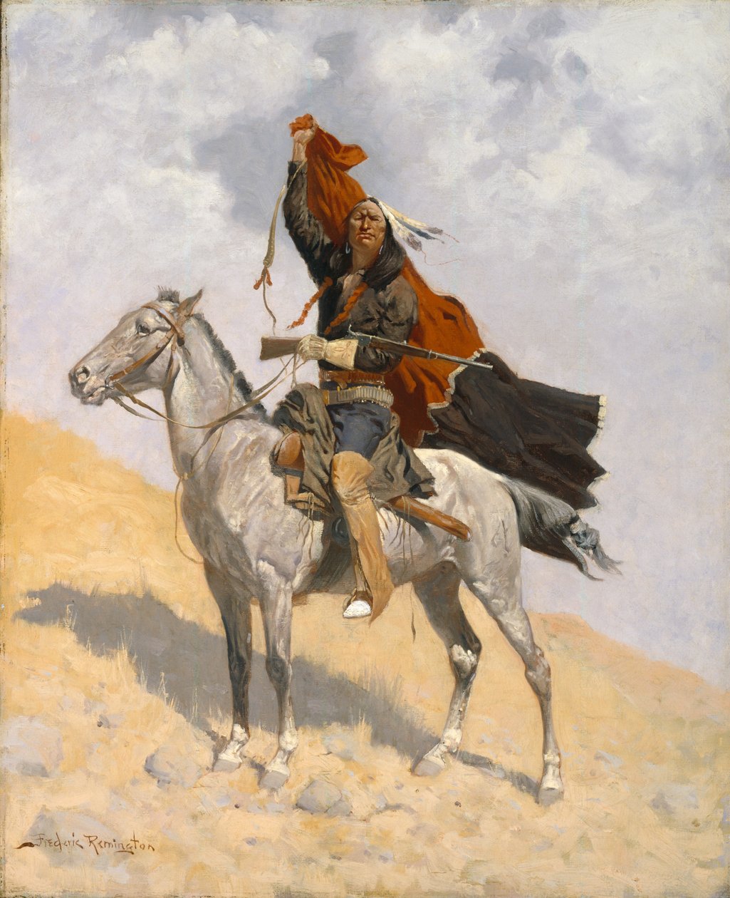 द ब्लैंकेट सिग्नल, c.1896 द्वारा फ्रेडरिक रेमिंगटन