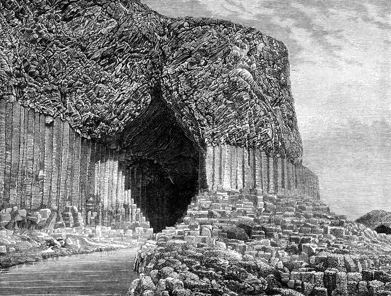 फिंगल्स केव, आइलैंड ऑफ स्टॉफ, स्कॉटलैंड, 19 वीं शताब्दी द्वारा फ़्रेडेरिक सोरियु