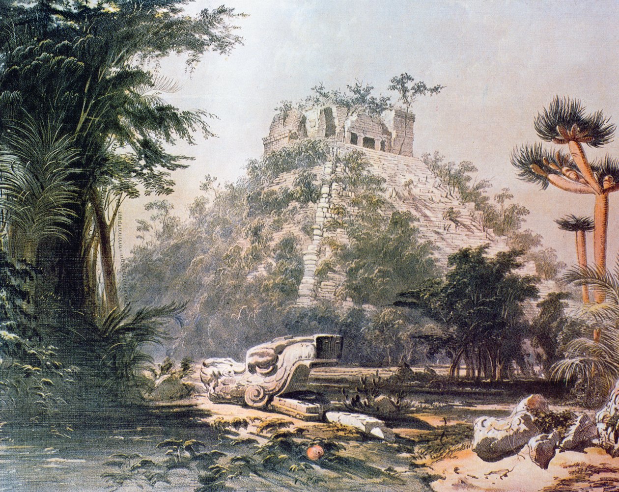 एल कैस्टिलो का दृश्य, 1844 (रंगीन लिथो) द्वारा फ्रेडरिक कैथरवुड