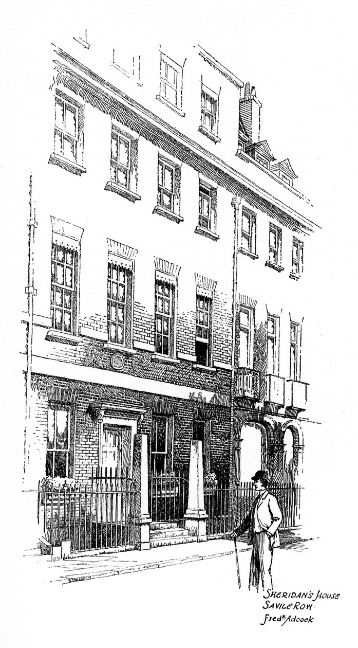 Sheridans house, Savile Row, London, 1912। द्वारा फ्रेडरिक एडकॉक