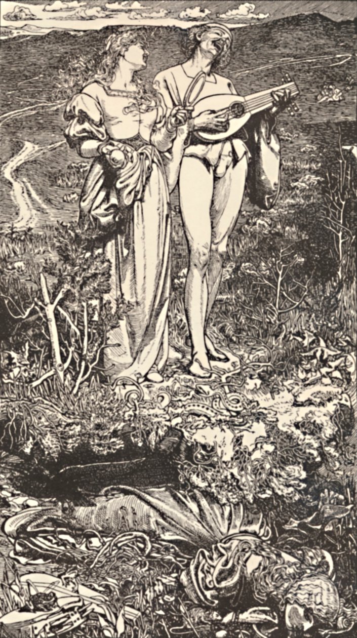 दुनिया का प्यार क्रिस्टीन रॉसेटी की कविताओं से, c1850-1900, 1923 द्वारा फ्रेडरिक ऑगस्टस सैंडिस