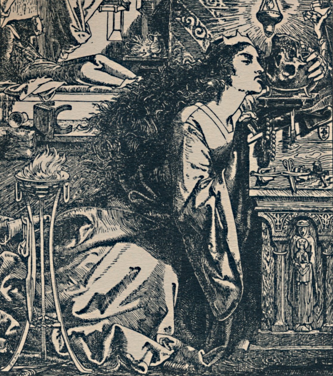 रोज़मोंड, लोम्बार्ड्स की रानी।', c1850-1900, 1923 द्वारा फ्रेडरिक ऑगस्टस सैंडिस