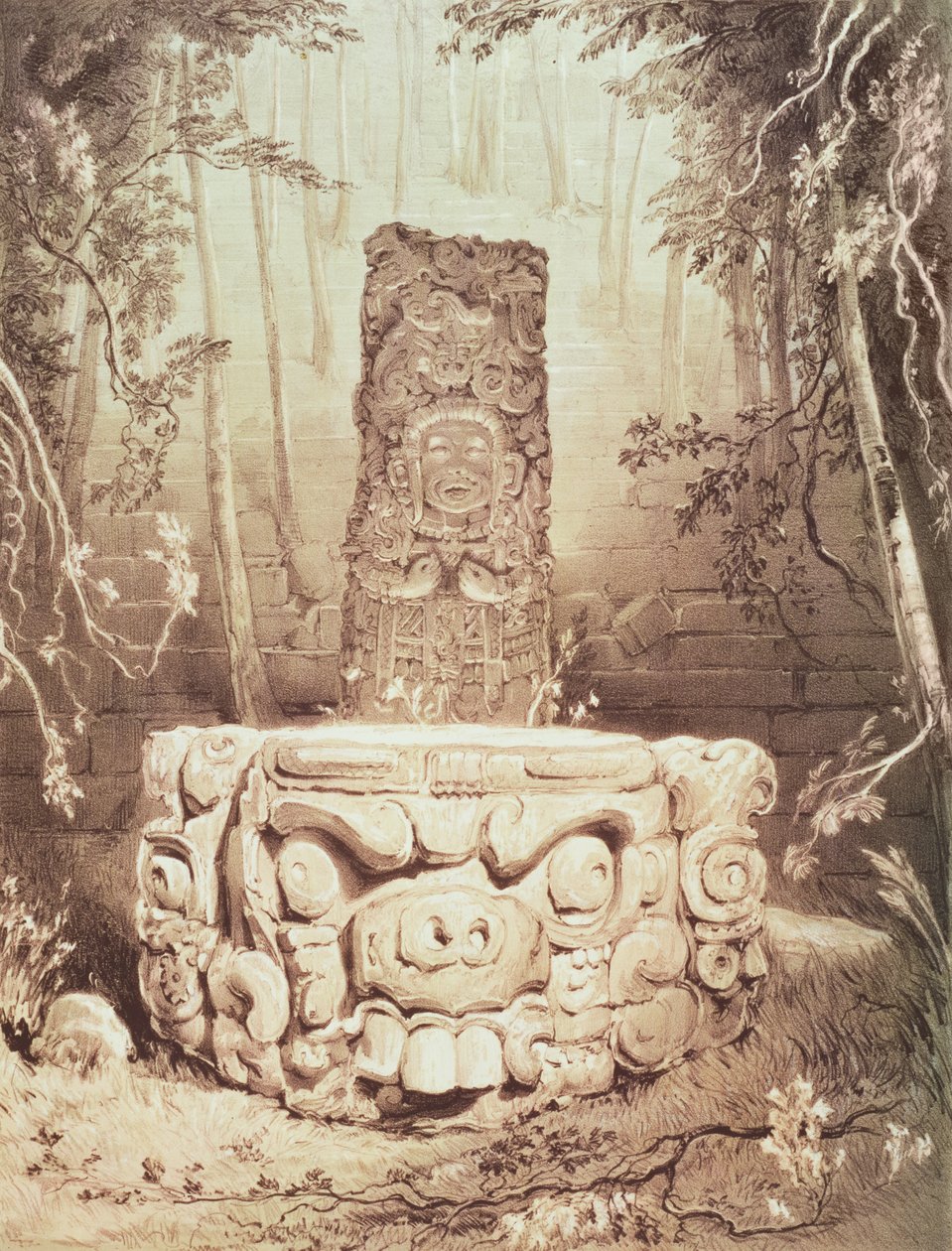 मय मंदिर, होंडुरास द्वारा फ्रेडरिक कैथरवुड