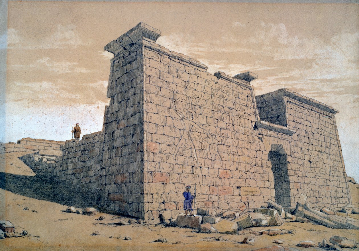 मंदिर, नूबिया, मिस्र, 1824 द्वारा फ्रेडरिक कैथरवुड