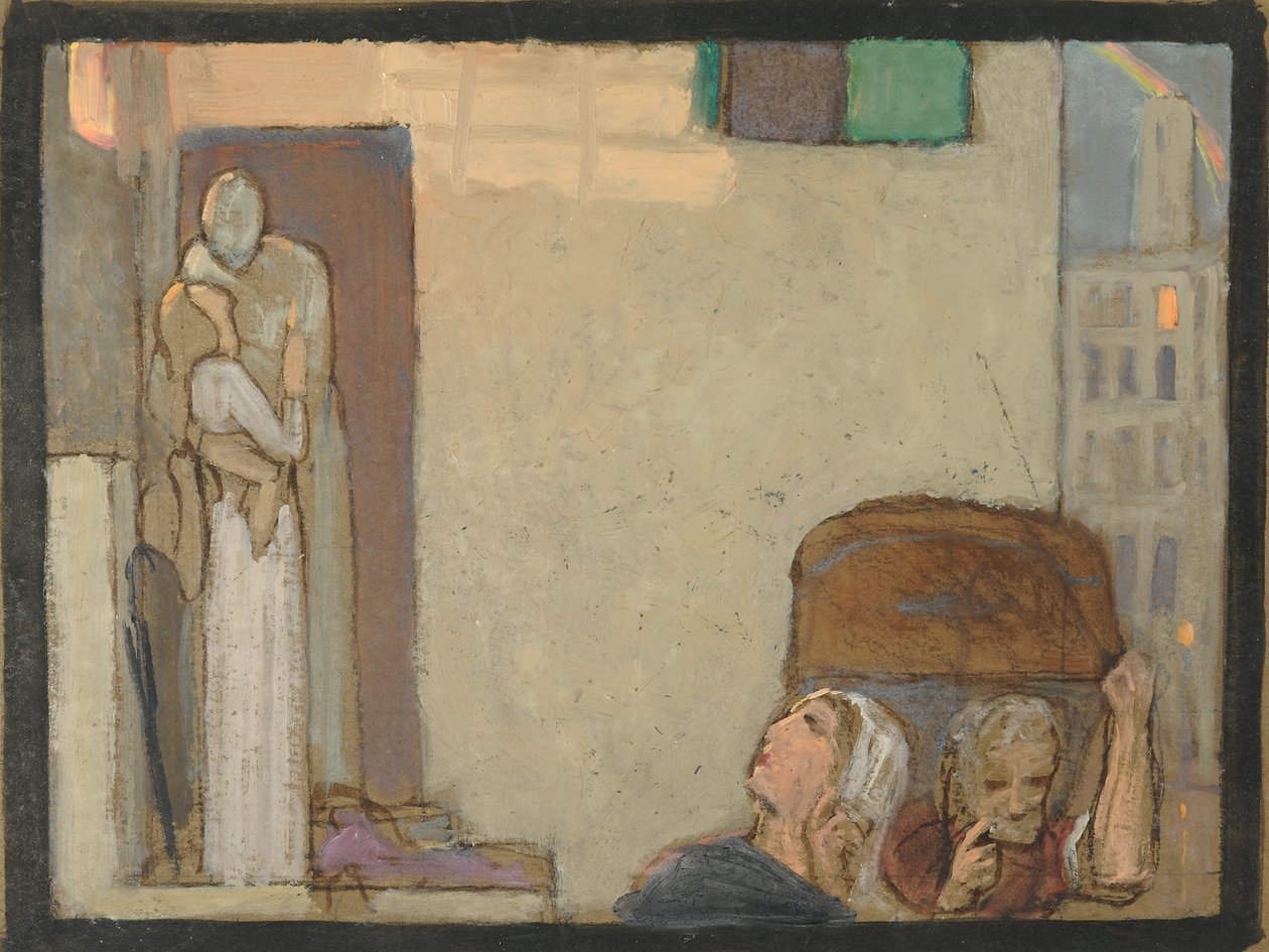 विदाई के लिए अध्ययन, c.1907 (कागज पर तापमान) द्वारा फ्रेडरिक केली रॉबिन्सन