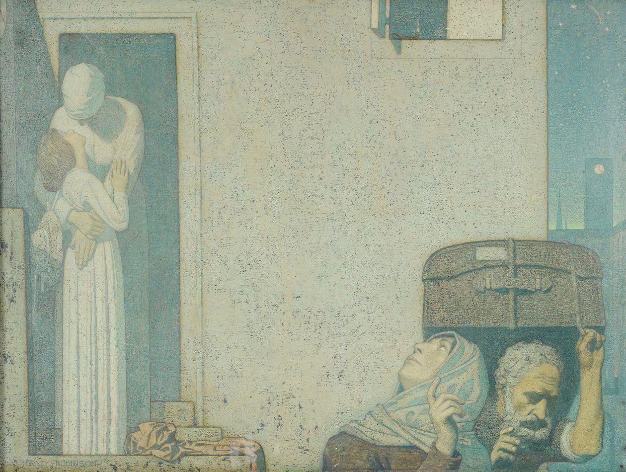 विदाई, c.1907 (कैनवास पर तापमान) द्वारा फ्रेडरिक केली रॉबिन्सन