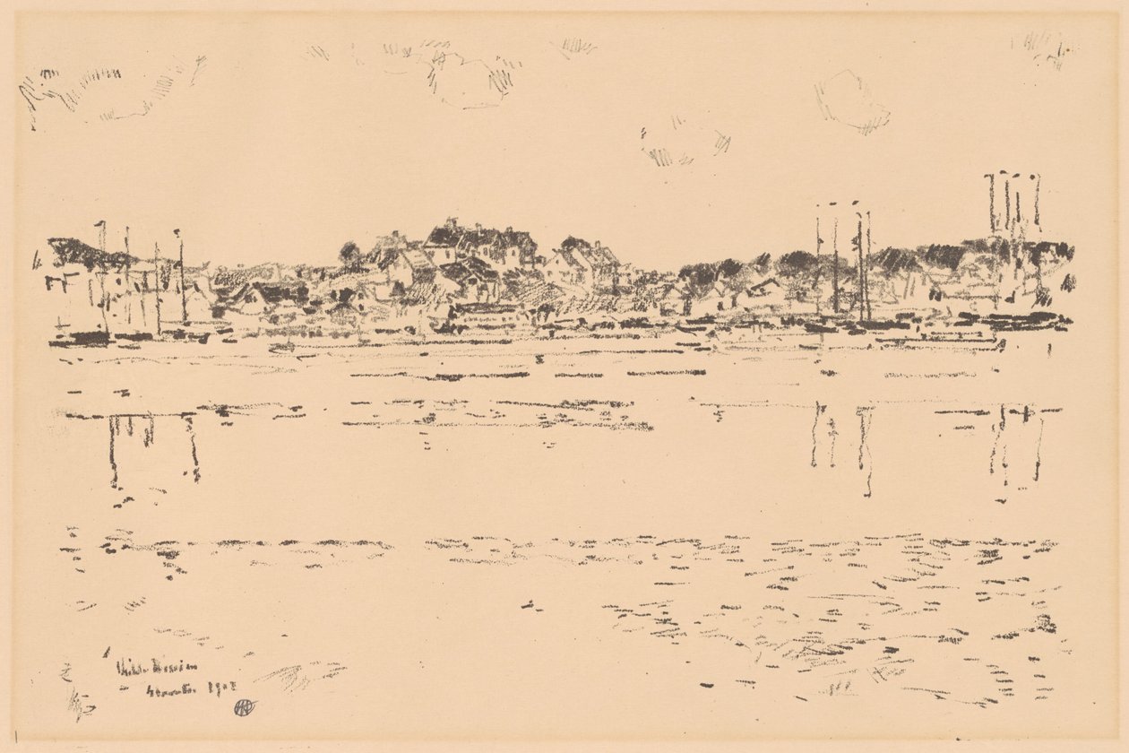 इनर हार्बर, 1918। द्वारा फ़्रेडरिक चाइल्ड हस्साम