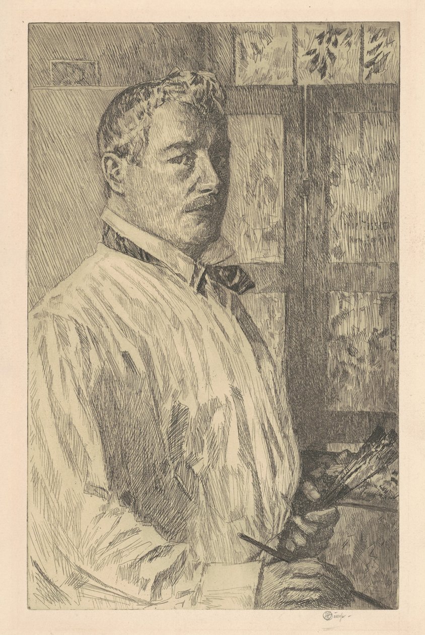 सेल्फ-पोर्ट्रेट, 1916। द्वारा फ़्रेडरिक चाइल्ड हस्साम