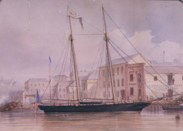 सर्कुलर क्वे, c.1855 द्वारा फ्रेडरिक गारलिंग
