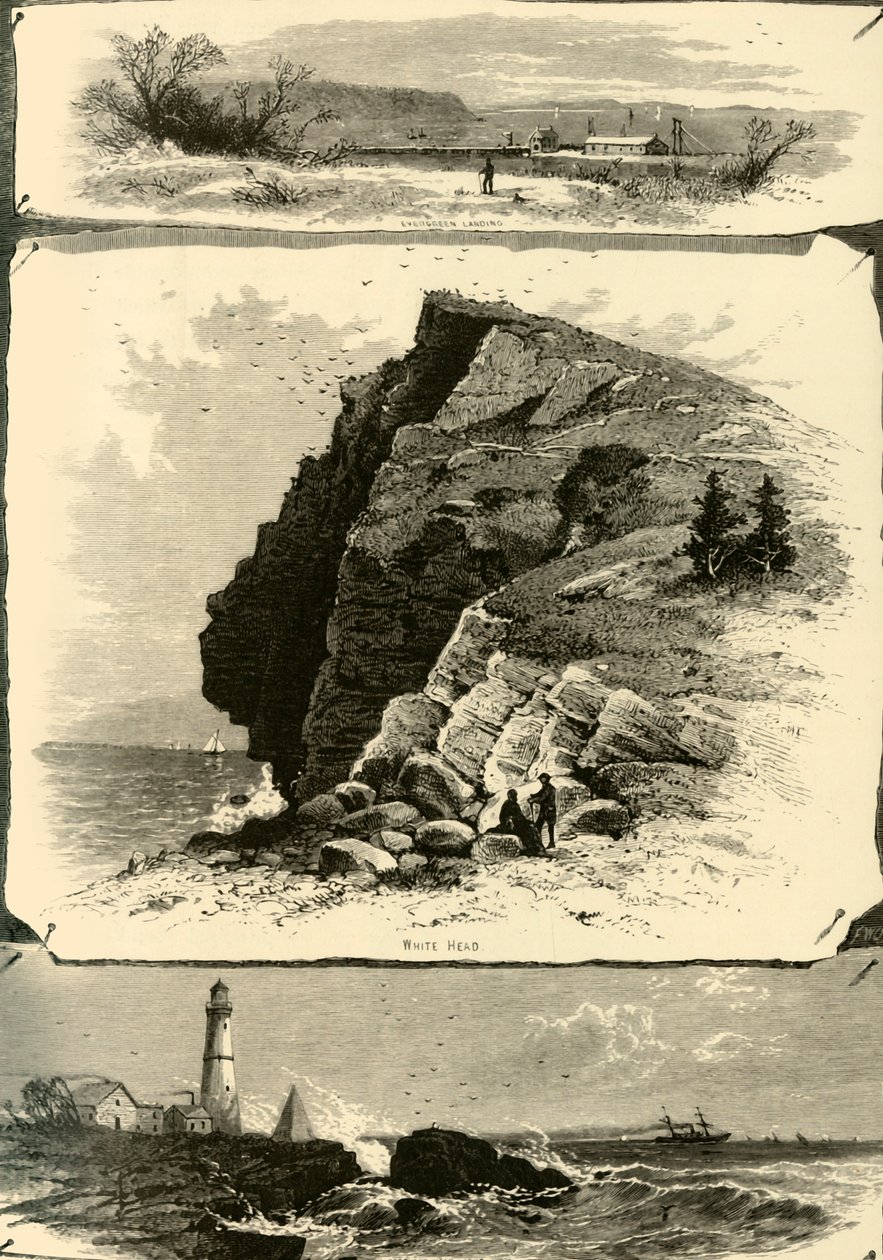 पोर्टलैंड हार्बर, और द्वीप समूह, 1874। द्वारा फ्रेडरिक विलियम क्वार्टली
