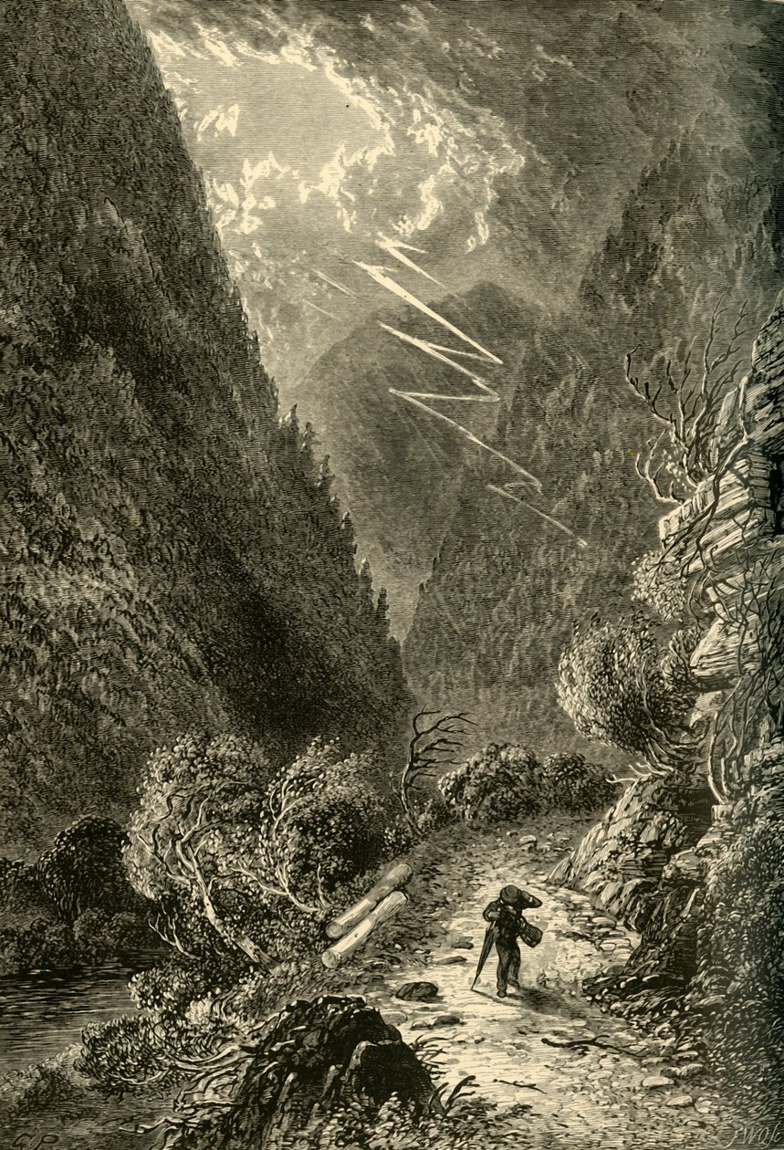 सिंकिंग रन, टाइरोन के ऊपर, 1874। द्वारा फ्रेडरिक विलियम क्वार्टली