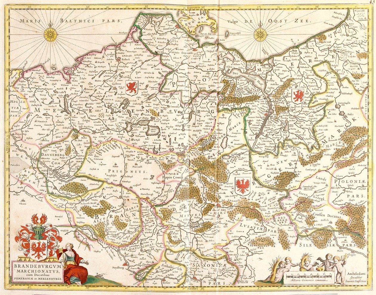 ब्रैंडेनबर्ग (जर्मनी) के मार्गेवेट का नक्शा (नक़्क़ाशी) द्वारा फ्रेडरिक डे विट