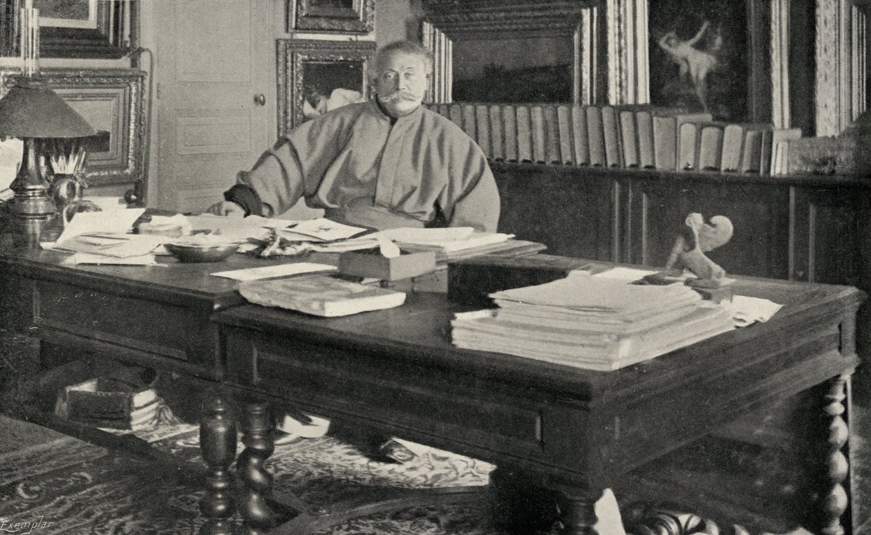 अलेक्जेंड्रे डुमास फिल्स (1824-95) अपने अध्ययन में द्वारा फ्रेंच फोटोग्राफर